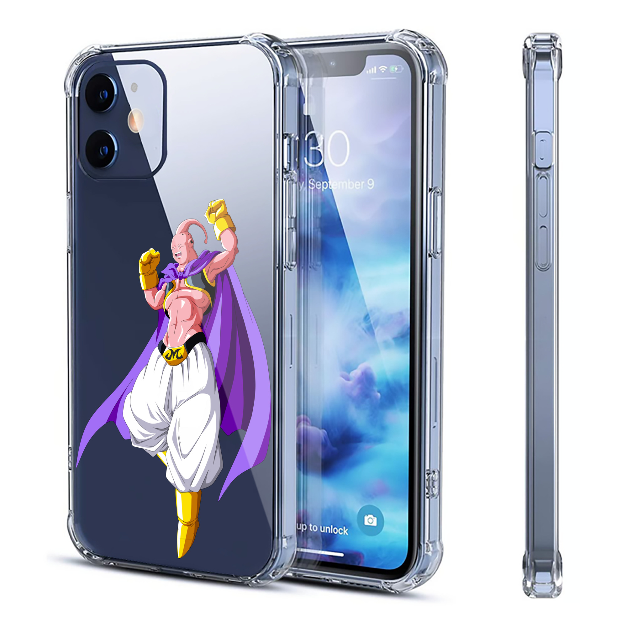 （画像用） ドラゴンボール 魔人ブウ DRAGON BALL Majin Buu 【iPhone 12シリーズ対応】透明スマホケース（クリアソフトケース）
